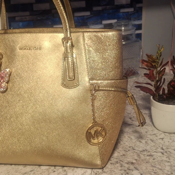 Michael Kors Gold Tote Bag - Picture 3 of 5